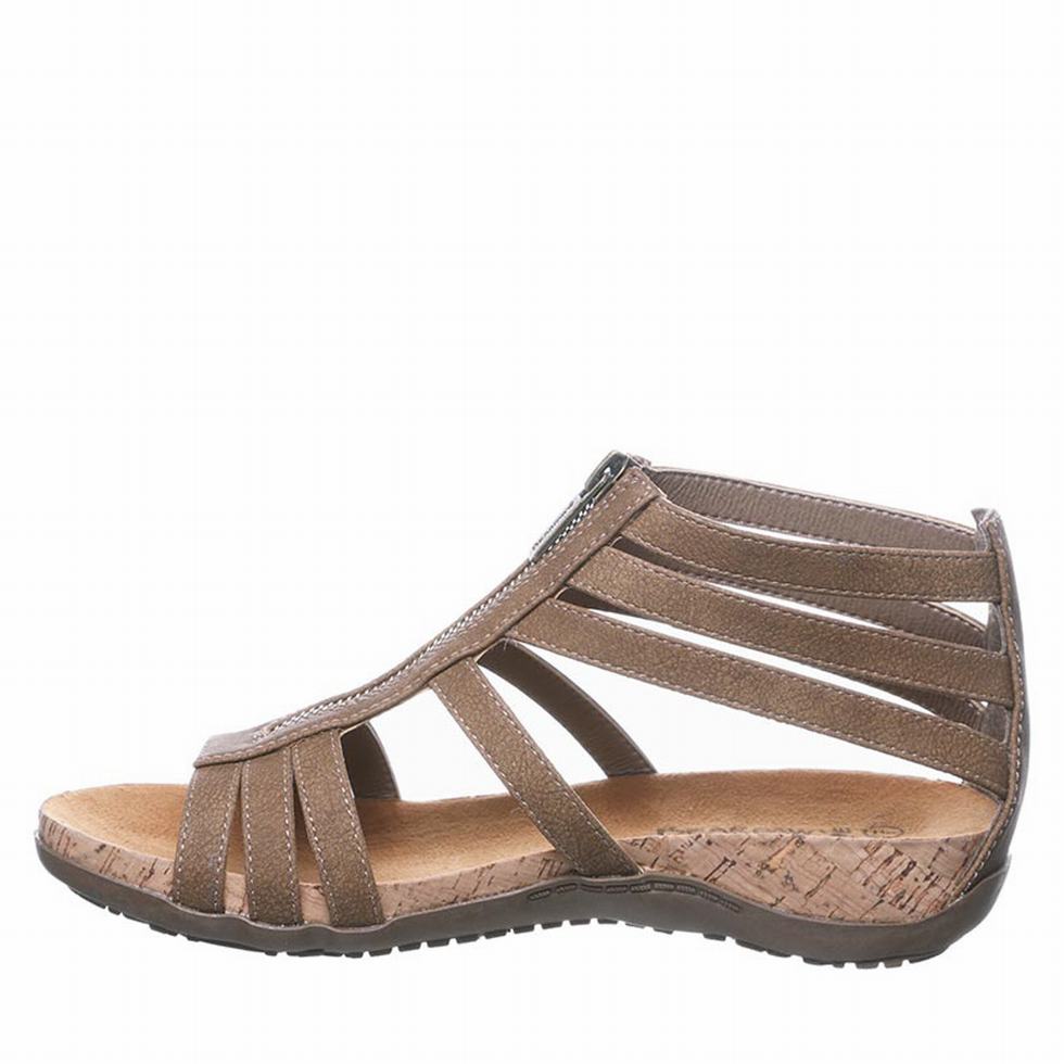 Bearpaw Layla Wide Donna Sandali Marroni | ELC6113FJ