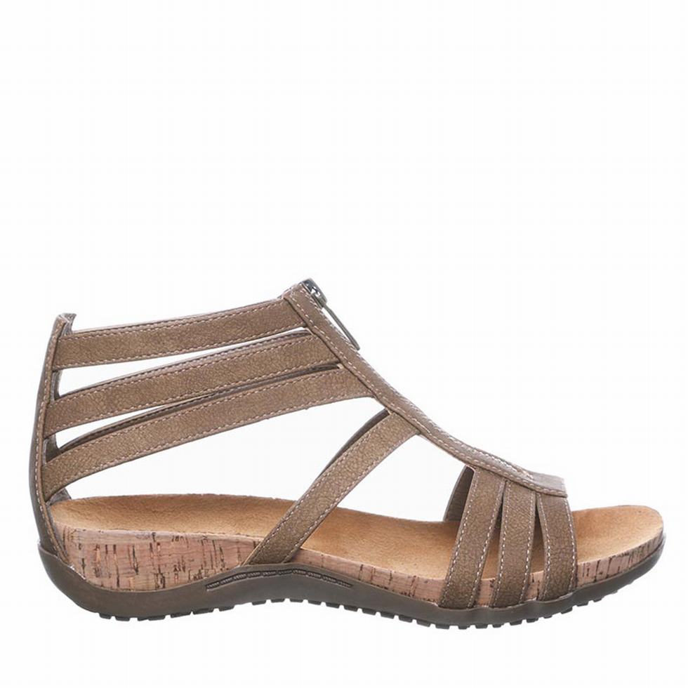 Bearpaw Layla Wide Donna Sandali Marroni | ELC6113FJ